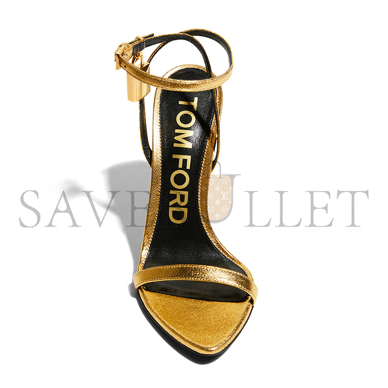 t0m F0rd lock metallic stiletto sandals 243590